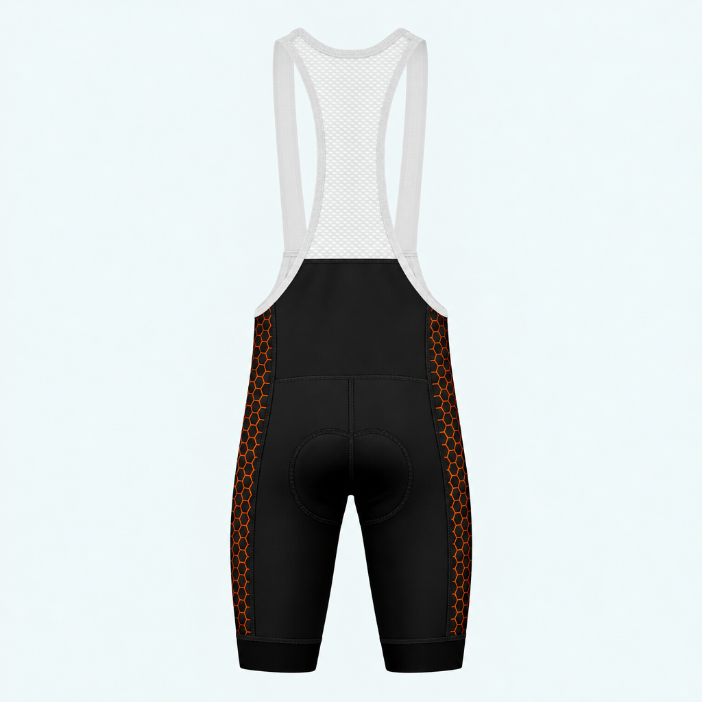 Men's Welder Welding Sparks Cycling Bib Shorts - Back