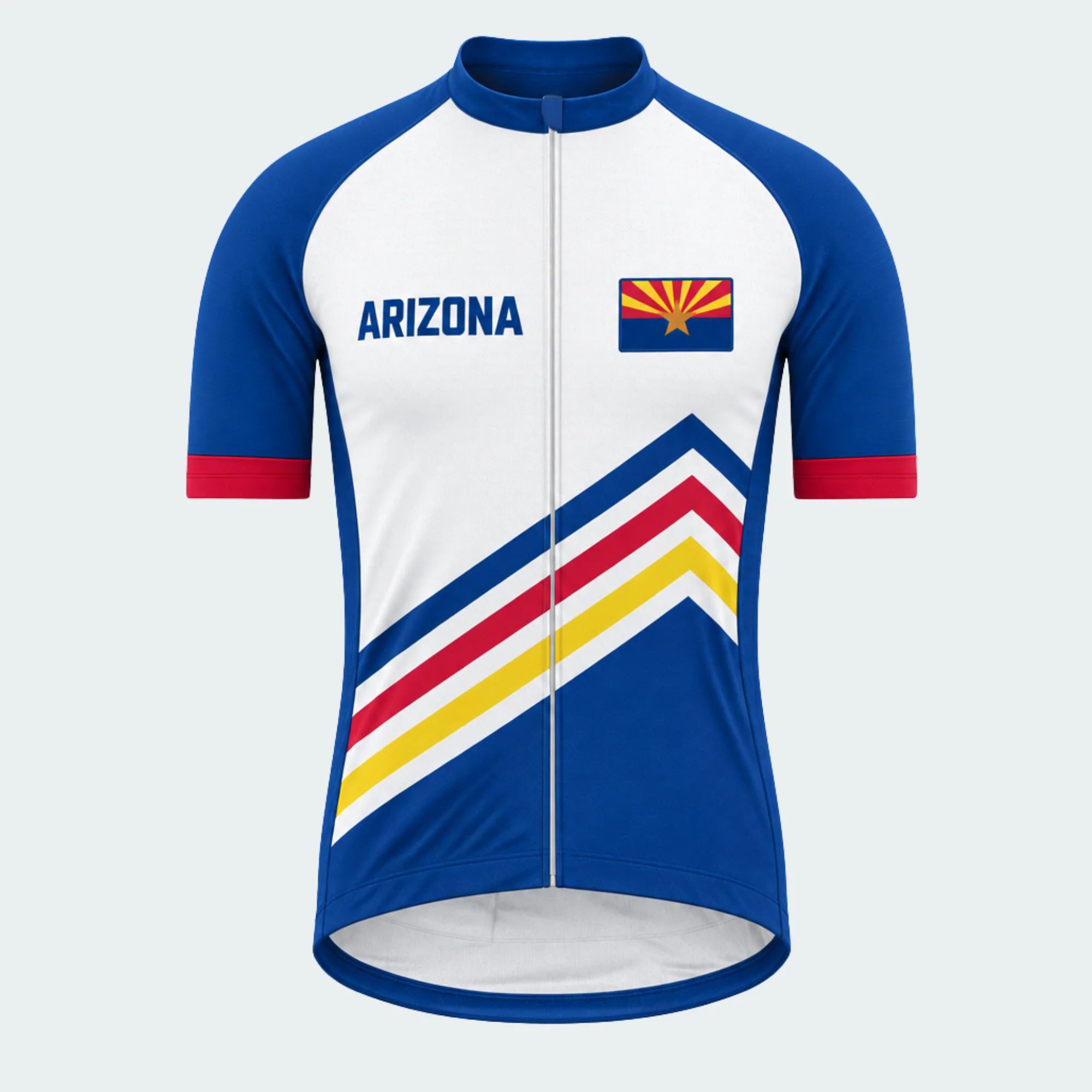 Men's Personalized Short Sleeve Cycling Jersey – Arizona Summit Chevron - Front