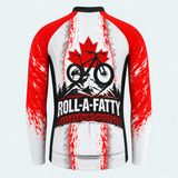 Men's Personalized Long Sleeve Cycling Jersey – Canada · Canada Flag RollaFatty Chain MTB Jersey - Back