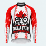 Men's Personalized Long Sleeve Cycling Jersey – Canada · Canada Flag RollaFatty Chain MTB Jersey - Front