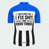Men's Personalized Short Sleeve Cycling Jersey – Mechanic I Fix Sh!t & Know Things - Back