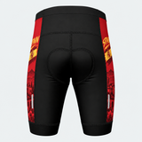 Men's Spain Bold Brush Cycling Shorts - Back