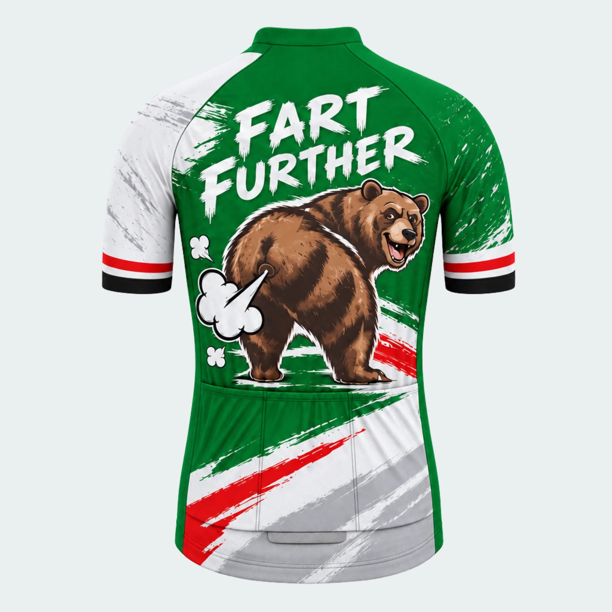 Men's Personalized Short Sleeve Cycling Jersey – California Grizzly Rebellion - Back