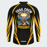 Men's Personalized Long Sleeve Cycling Jersey – Trail Crew - Back