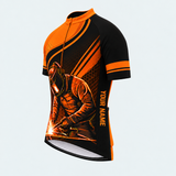 Men's Personalized Short Sleeve Cycling Jersey – Welder at Work - Front 45°