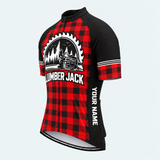 Men's Personalized Short Sleeve Cycling Jersey – Lumberjack Timber Crew - Front 45°