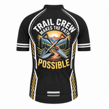 Men's Personalized Short Sleeve Cycling Jersey – Trail Crew Makes the Path Possible - Back