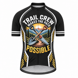 Men's Personalized Short Sleeve Cycling Jersey – Trail Crew Makes the Path Possible - Front