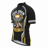 Men's Personalized Short Sleeve Cycling Jersey – Trail Crew Makes the Path Possible - Front 45°