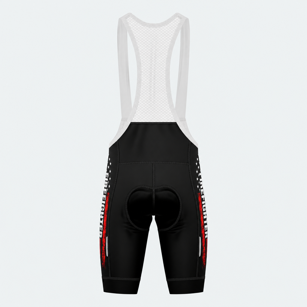 Men's US Firefighter Honor Cycling Bib Shorts - Back