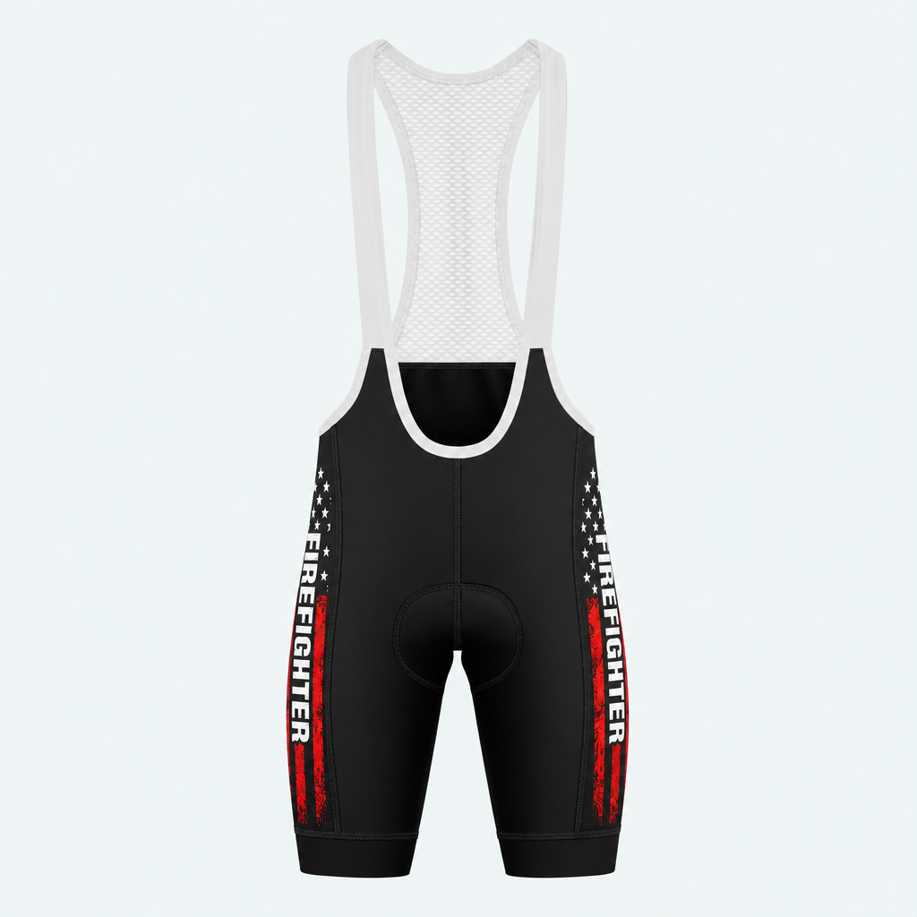 Men's US Firefighter Honor Cycling Bib Shorts - Front