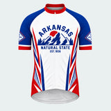 Men's Personalized Short Sleeve Cycling Jersey – Arkansas Mountain Badge - Front