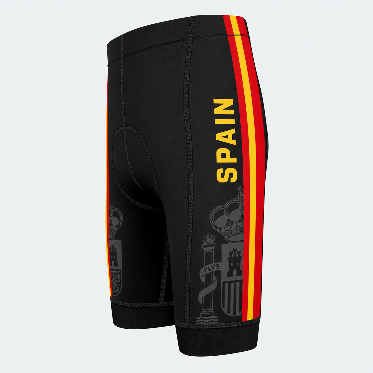 Men's Spain Heraldic Stripe Cycling Shorts - Side