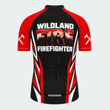 Men's Wildland Firefighter Blaze Short-sleeve Cycling Jersey - Back