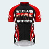 Men's Wildland Firefighter Blaze Short-sleeve Cycling Jersey - Front
