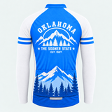 Men's Personalized Long Sleeve Cycling Jersey – Oklahoma Sooner Ridge - Back