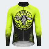 Men's Personalized Long Sleeve Cycling Jersey – Mechanic Skull I Can't Fix Stupid - Front