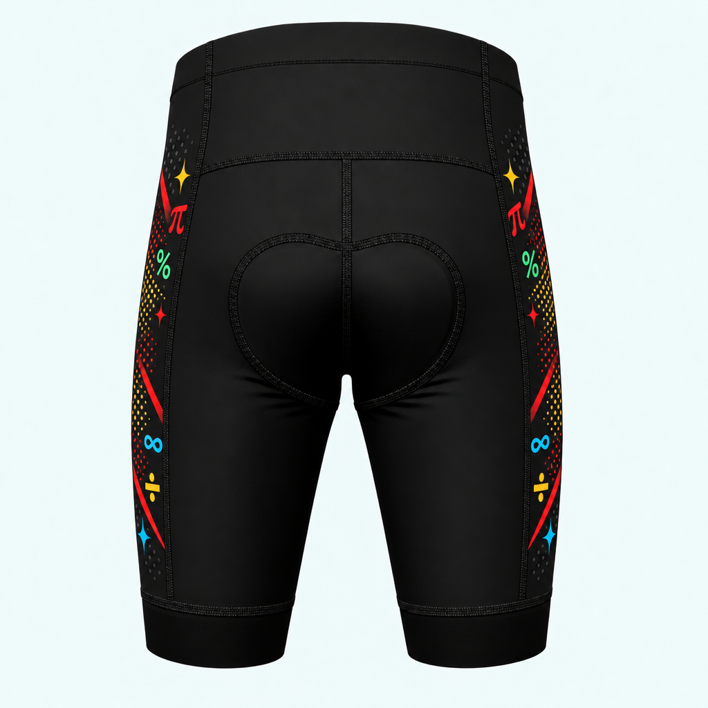 Men's Math Teacher Formula Cycling Shorts - Back