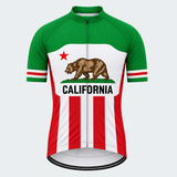 Men's Personalized Short Sleeve Cycling Jersey – California Grizzly Bear - Front