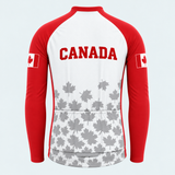 Men's Personalized Long Sleeve Cycling Jersey – Canada Bold Maple - Back