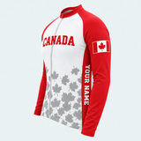 Men's Personalized Long Sleeve Cycling Jersey – Canada Bold Maple - Side