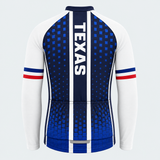 Men's Personalized Long Sleeve Cycling Jersey – Texas Pride Shield - Back