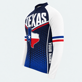Men's Personalized Long Sleeve Cycling Jersey – Texas Pride Shield - Side