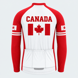 Men's Personalized Long Sleeve Cycling Jersey – Canada Red Maple - Back