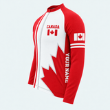 Men's Personalized Long Sleeve Cycling Jersey – Canada Red Maple - Side