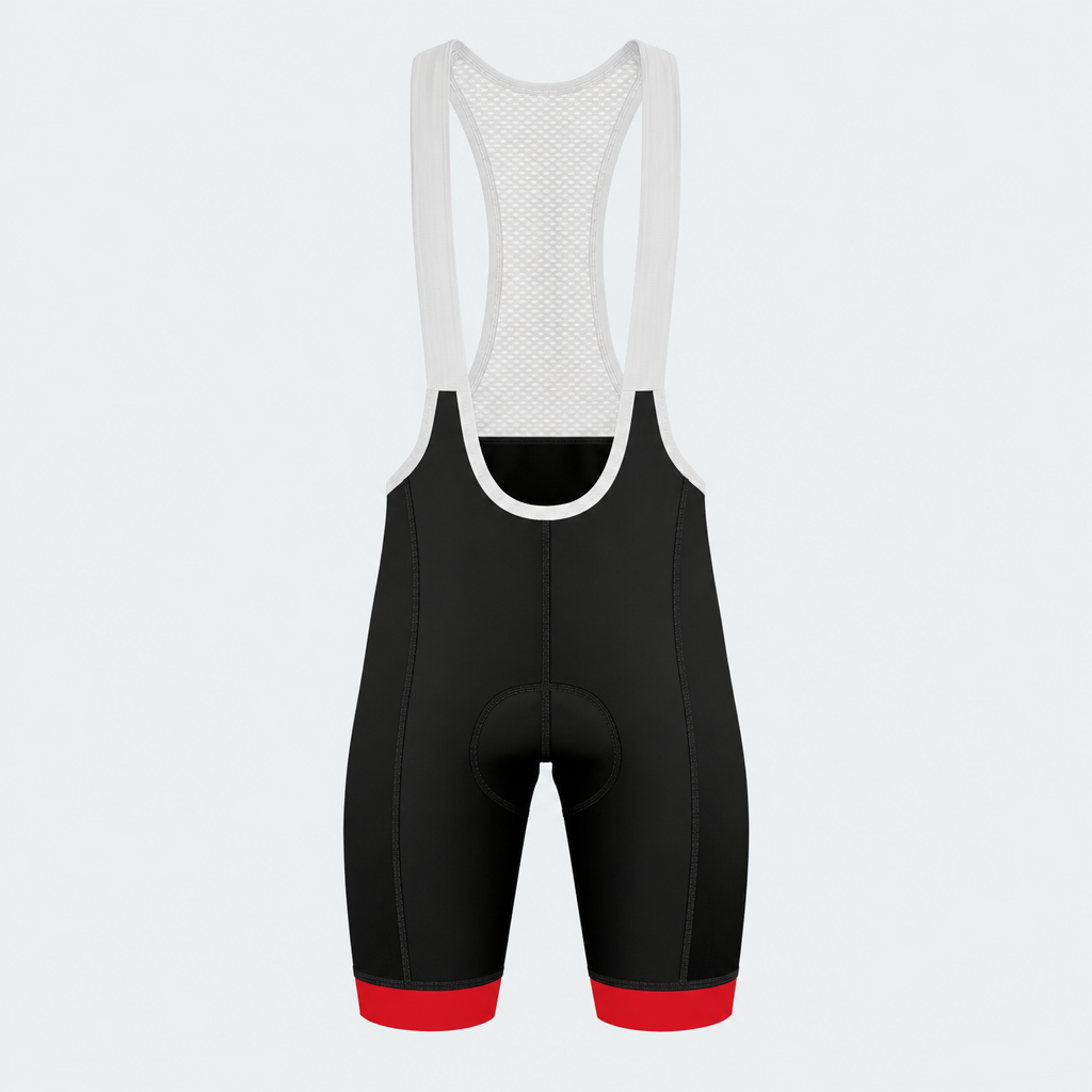 Men's US Firefighter Skull And Stripes Cycling Bib Shorts - Front