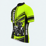 Men's Personalized Short Sleeve Cycling Jersey – Proud Farmer - Front 45°