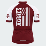Men's Personalized Short Sleeve Cycling Jersey – Texas A&M Aggies Pride - Back