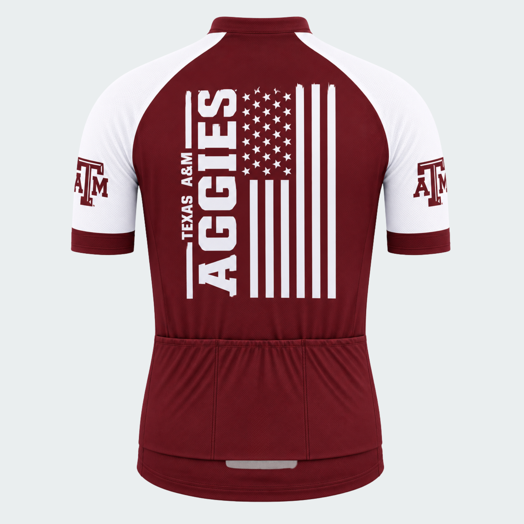 Men's Personalized Short Sleeve Cycling Jersey – Texas A&M Aggies Pride - Back