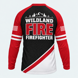 Men's Wildland Firefighter Timber Ridge Long-sleeve Cycling T-shirt - Back