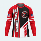Men's Wildland Firefighter Timber Ridge Long-sleeve Cycling T-shirt - Front
