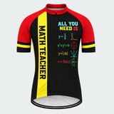 Men's Personalized Short Sleeve Cycling Jersey – Math Teacher I Have Problems - Front
