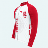 Men's Personalized Long Sleeve Cycling Jersey – Florida Bold Emblem - Side