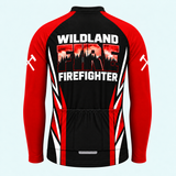 Men's Wildland Firefighter Blaze Long-sleeve Cycling Jersey - Back