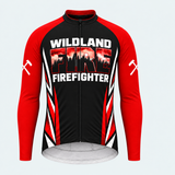 Men's Wildland Firefighter Blaze Long-sleeve Cycling Jersey - Front