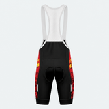 Men's Spain Bold Brush Cycling Bib Shorts - Back