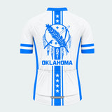 Men's Personalized Short Sleeve Cycling Jersey – Oklahoma Feather Shield - Back