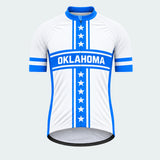 Men's Personalized Short Sleeve Cycling Jersey – Oklahoma Feather Shield - Front