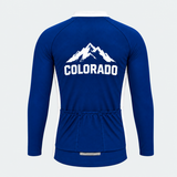 Men's Personalized Long Sleeve Cycling Jersey – Colorado Peak Roundel - Back