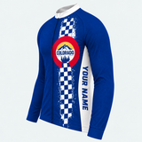 Men's Personalized Long Sleeve Cycling Jersey – Colorado Peak Roundel - Side