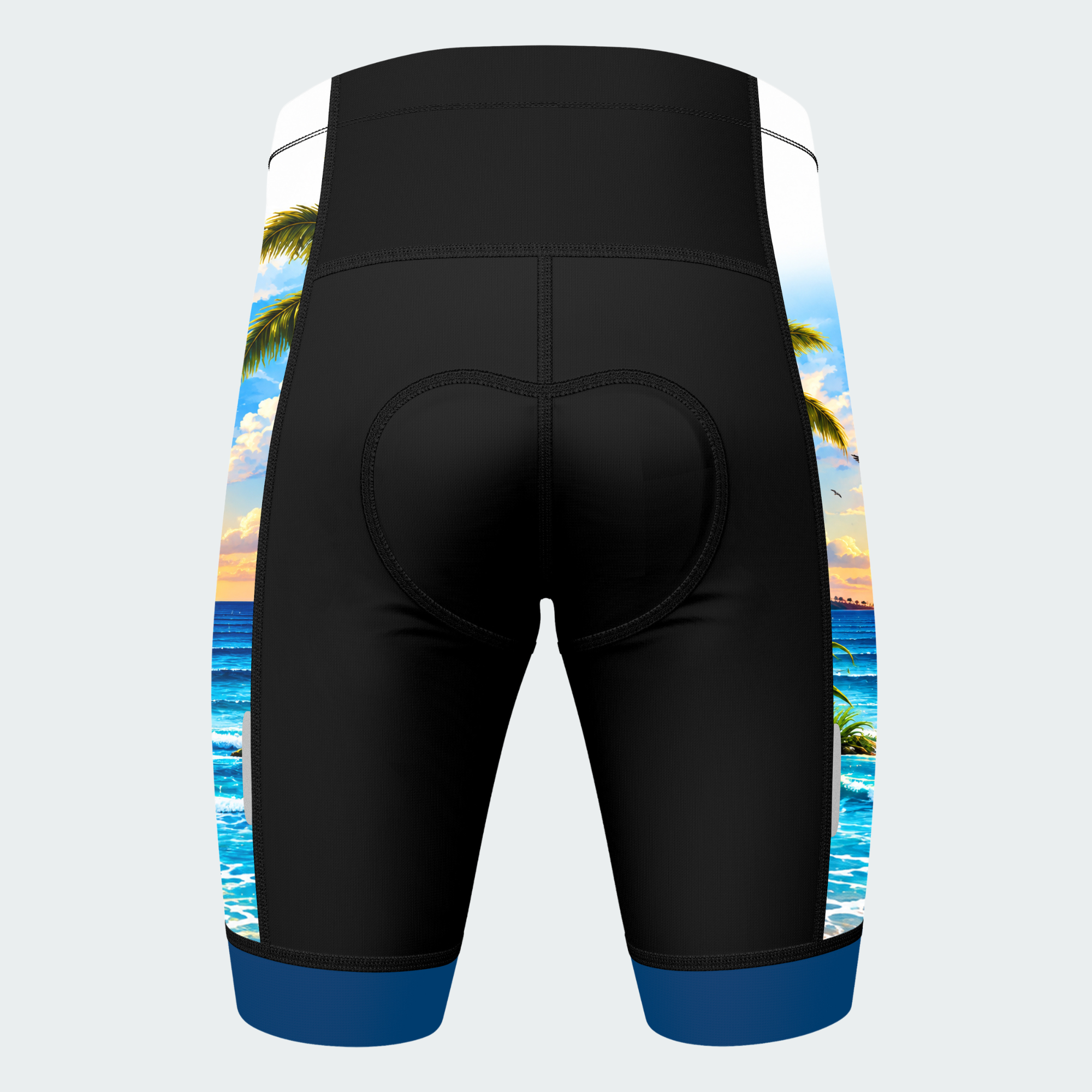 Men's Florida Beachfront Flamingos Cycling Shorts - Back