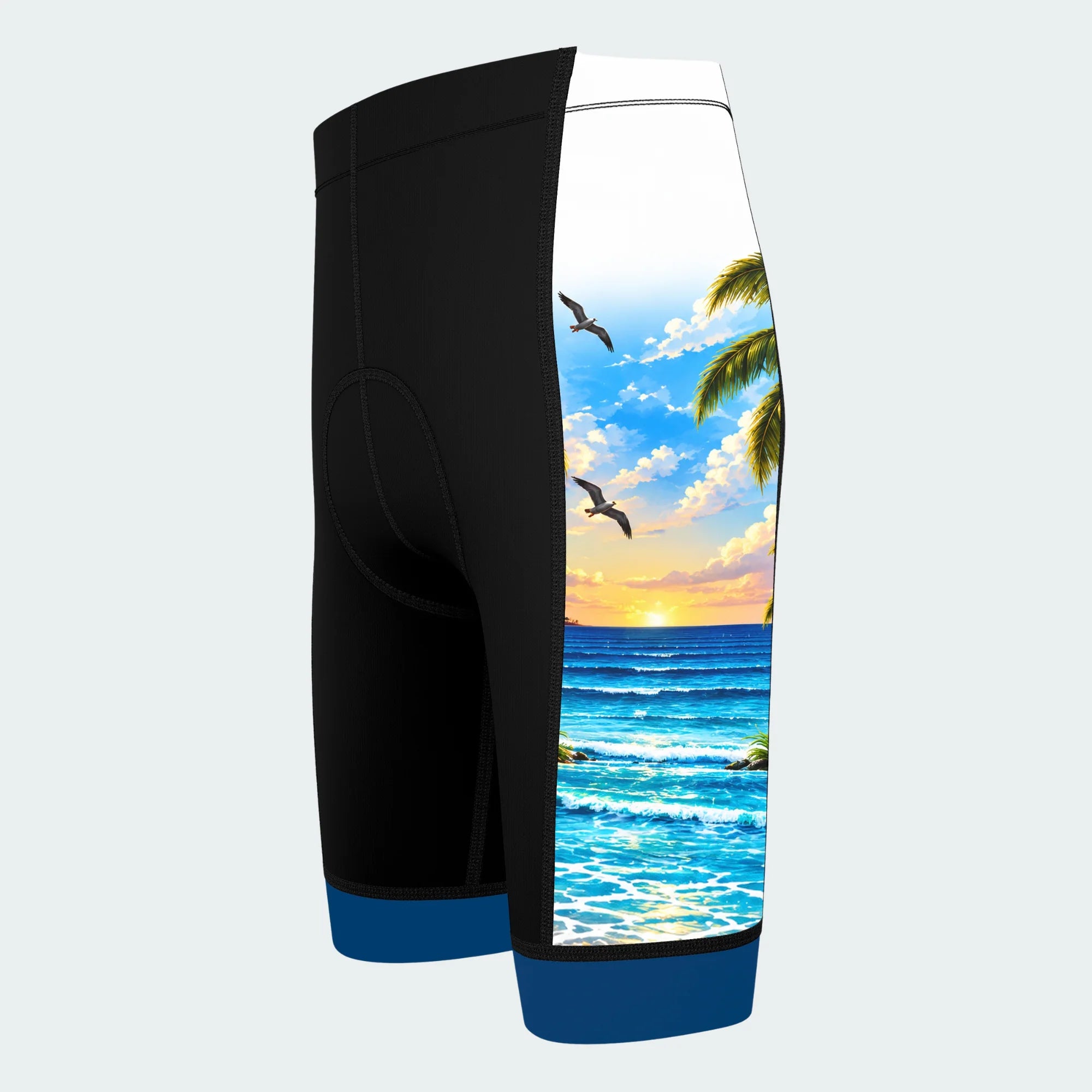 Men's Florida Beachfront Flamingos Cycling Shorts - Side