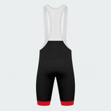 Men's US Firefighter Red And White Stripes Cycling Bib Shorts - Back