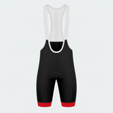 Men's US Firefighter Red And White Stripes Cycling Bib Shorts - Front