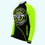 Men's Personalized Long Sleeve Cycling Jersey – Mechanic I Can Fix A Lot Of Things - Side