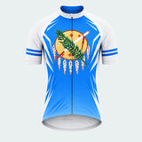 Men's Personalized Short Sleeve Cycling Jersey – Oklahoma Shield Emblem - Front